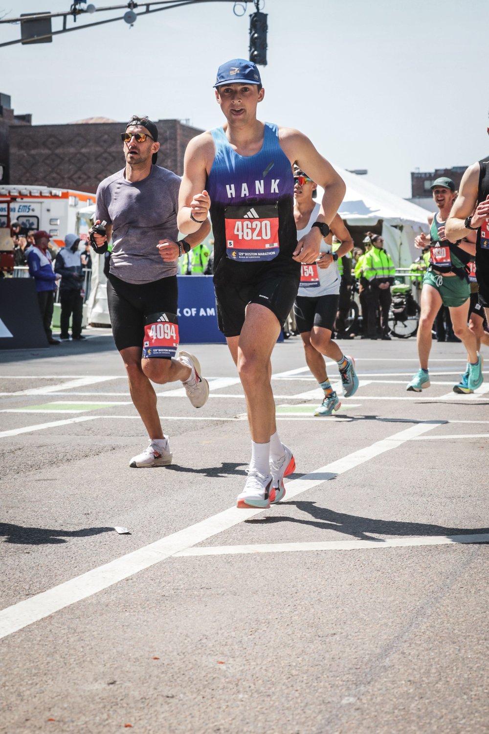 Hank McGreen racing the Boston Marathon